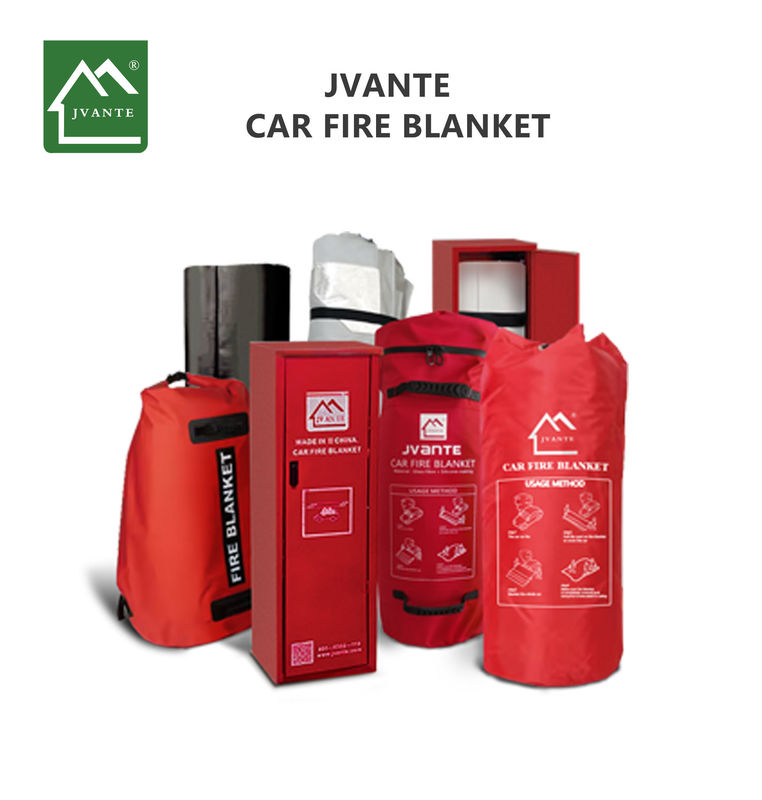 High Temperature Protection Black Fast Fire Extinguisher Blanket For Cars