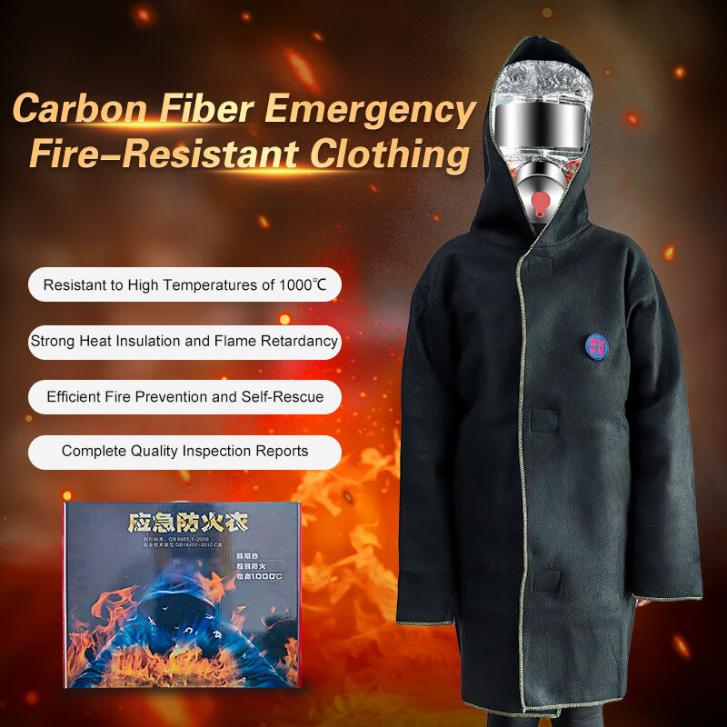 Fire Escape Fireproof Suit Fire Retardant Uniform For Fire Protection Office Hotel Household High-Temperature Resistant Escape Fireproof Suit