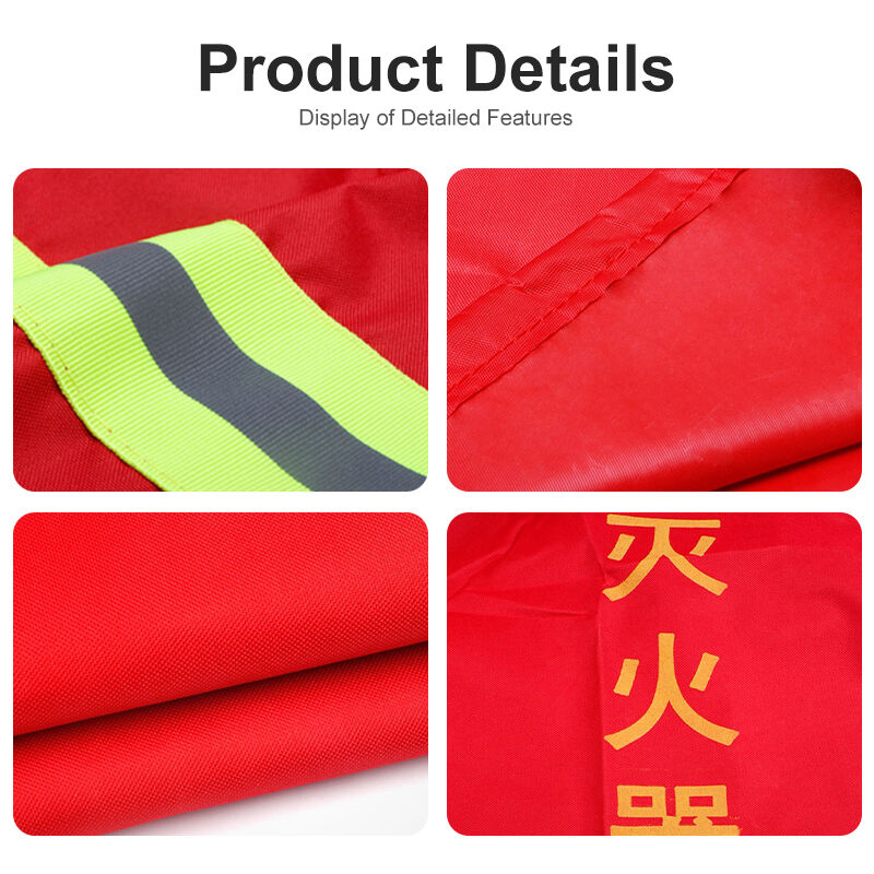 50kg Fire Extinguisher Cart Cover, Red Oxford Fabric, 68*77cm, Dust Rain Cover