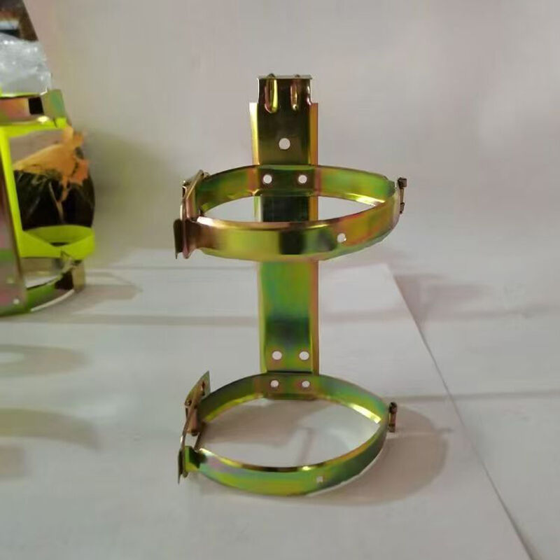 Fire Extinguisher Bracket For 4KG Models Red Iron Plate Wall Mount Holder With 2cm Ring For Office Factory Warehouse Safety Equipment