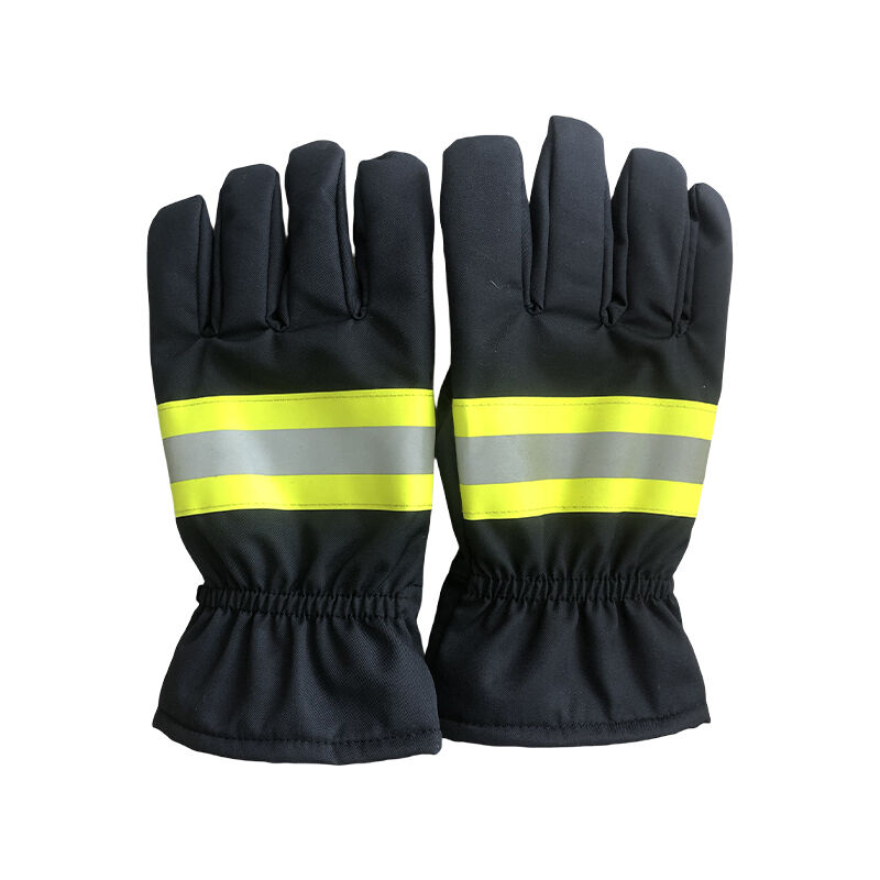 Firefighter Work Gloves Nomex Aramid Five-Finger Waterproof Breathable Flame Resistant 4 Protection for Emergency Firefighting