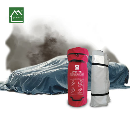 কার গ্লাস ফাইবার সিলিকন লেপ অগ্নি retardant কম্বল গ্রে 4 * 6 6 * 8 6 * 9 10 * 12M বা কাস্টম JVANTE