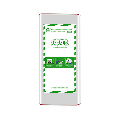 1.5x1.5m EN 1869 অগ্নিনির্বাপক কম্বল 500°C তাপ প্রতিরোধী গ্লাস ফাইবার অগ্নিনির্বাপক জরুরী কম্বল পিভিসি কেস সঙ্গে রান্নাঘর রেস্টুরেন্ট কর্মশালা জন্য